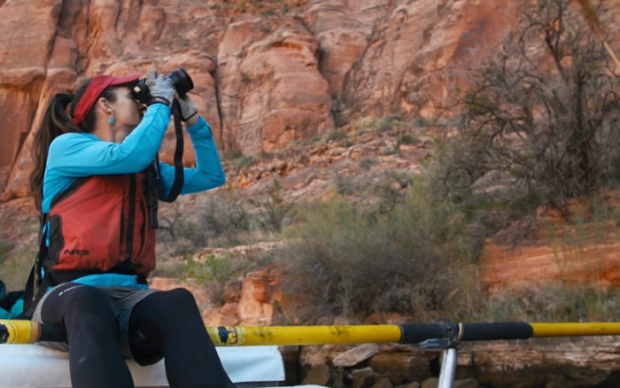 Amy taking photos with her camera